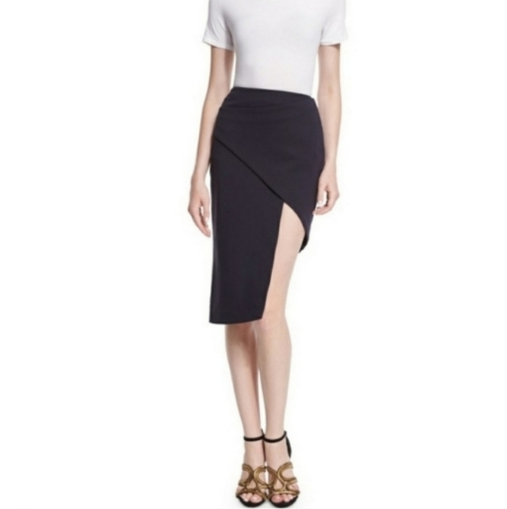NEW N Nicholas Navy Ponti Spiral Skirt